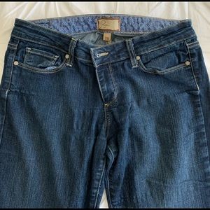 Paige Canyon Boot Cut Low Rise Jean. Size 28.